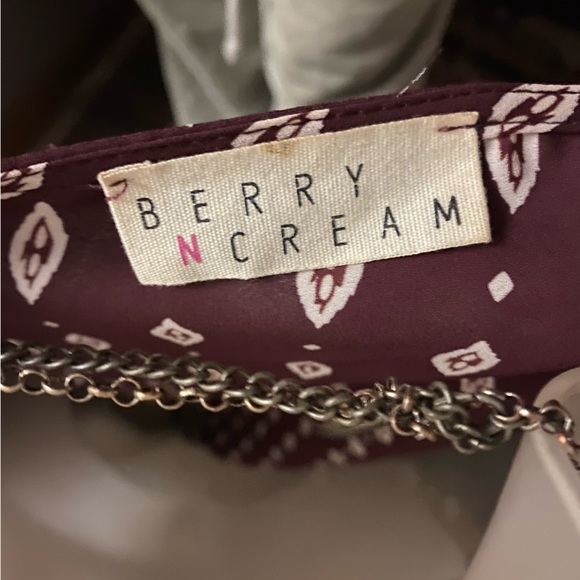 Berry and Cream Boho kimono sz Medium - Picture 8 of 9